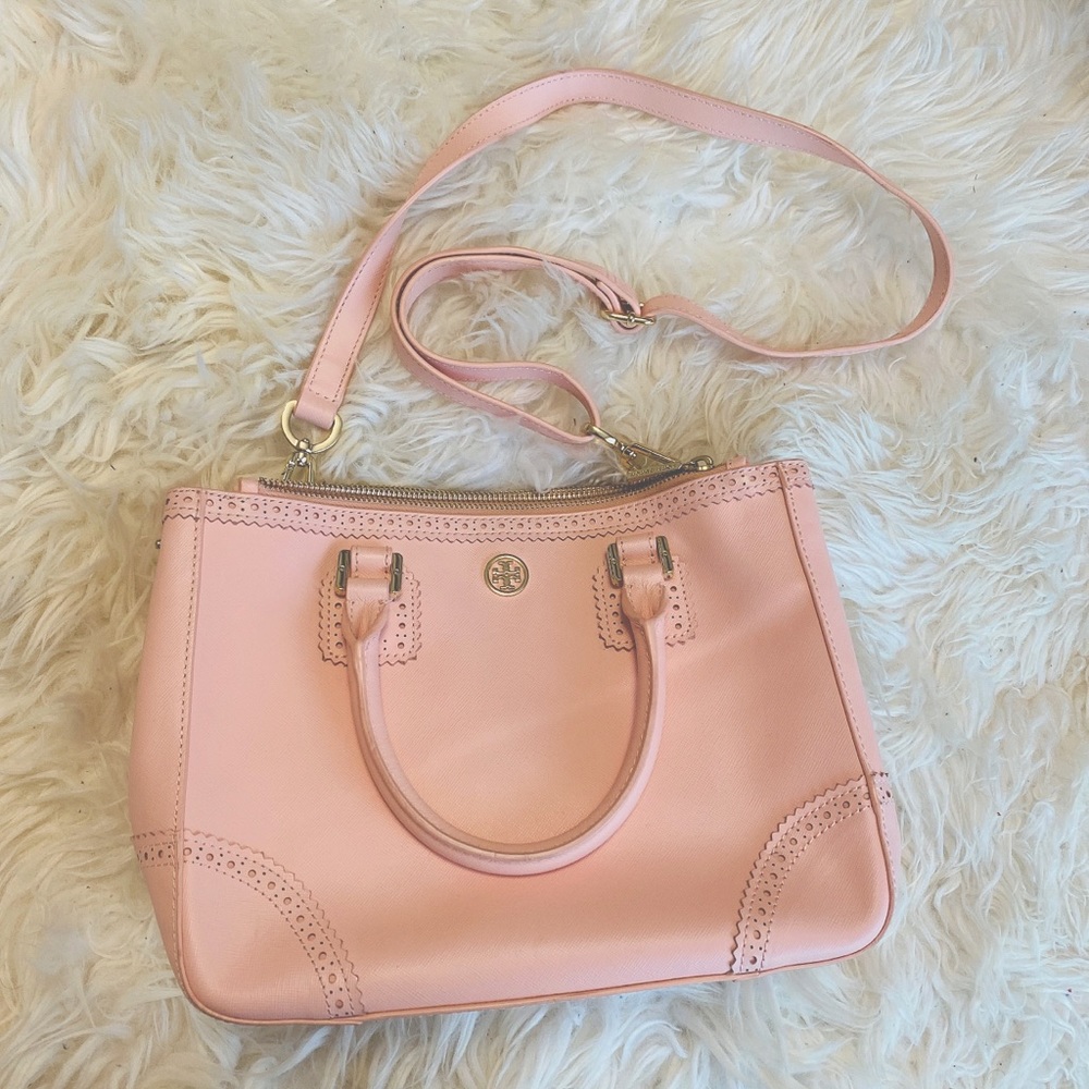 Tory Burch double zip Robinson double zip satchel